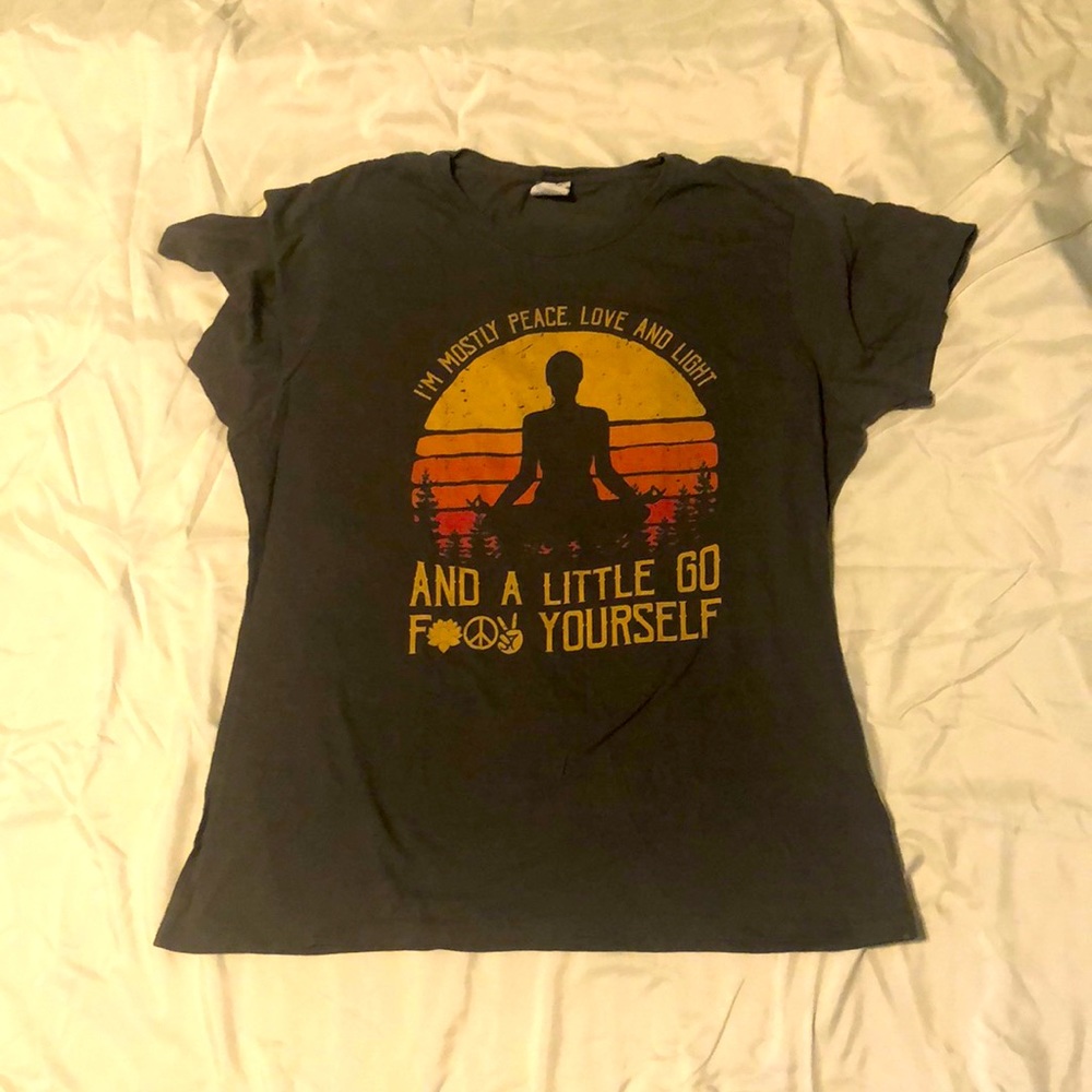 T shirt mostly love and light